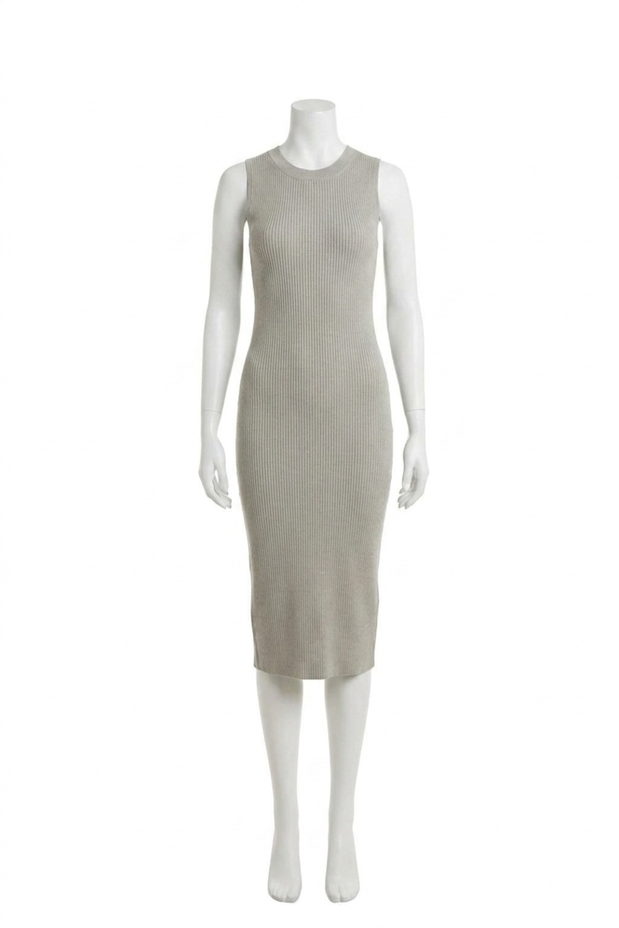 NEW WISHLIST briar ribbed dress in silver grey